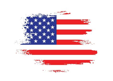 Modern brush stroke frame USA flag vector 16128052 Vector Art at Vecteezy