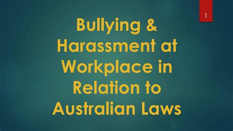 Solution Bullying And Harassment At Workplace Laws In Australia