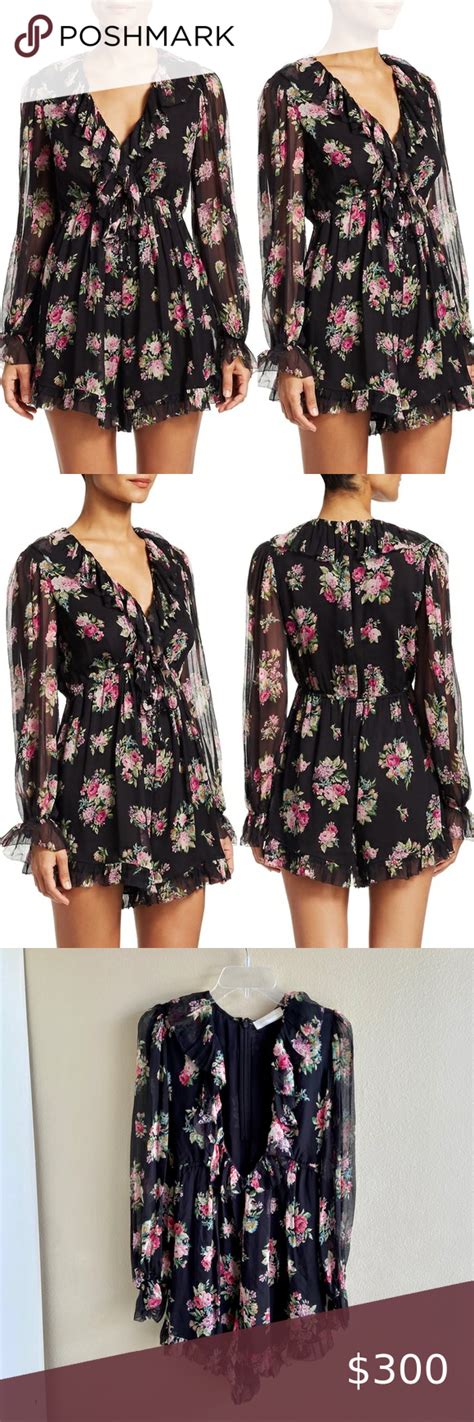 [zimmermann] Honour Floating Silk Floral Playsuit Floral Playsuit