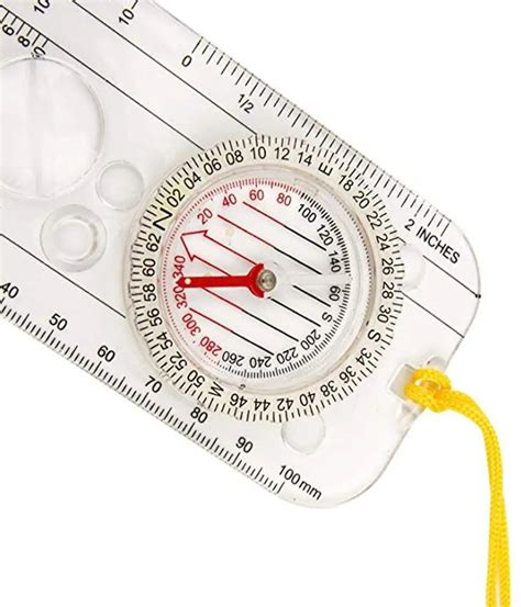 Professional Mini Compass Map Scale Ruler Multifunctional Outdoor Field Hiking Camping