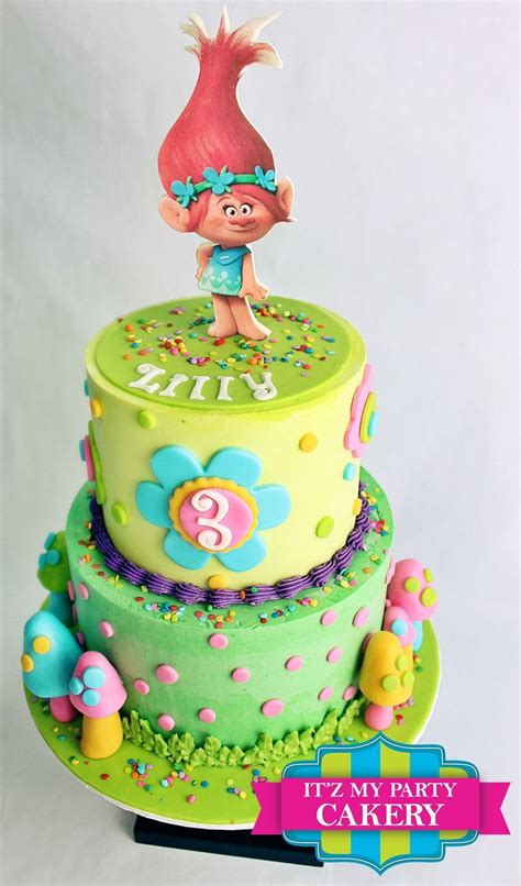 Poppy Trolls cake | Trolls cake, Trolls birthday cake, Trolls birthday ...