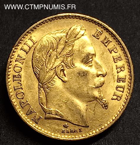 20 FRANCS OR NAPOLEON III TETE LAUREE 1870 A PARIS TTB CTMP NUMIS