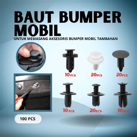 Jual Klip Baut Bumper Mobil 100pcs Paku Rivet Clip Honda Toyota