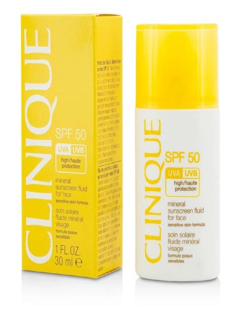 Clinique Mineral Sunscreen Fluid For Face Spf 50 Sensitive Skin