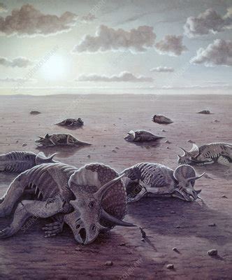 Dinosaur extinction - Stock Image - E446/0528 - Science Photo Library