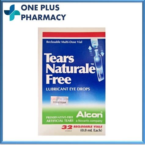 Alcon Tears Naturale Free Lubricant Eye Drops X Ml Exp