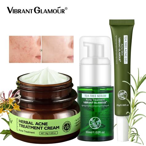 Vibrant Glamour Herbal Acne Treatment Set Tea Tree Oil Acne Removal