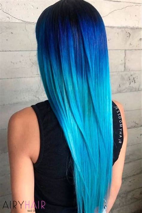 Ombre Midnight Blue Hair Dye