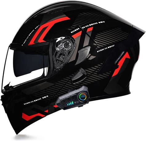 Amazon Flip Up Modular Motorcycle Helmets With Bluetooth DOT ECE