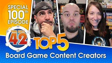 Top 5 Board Game Content Creators Youtube