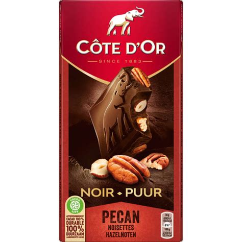 C Te D Or Tablette Chocolat Noir Aux Noix De P Can Et Noisettes G