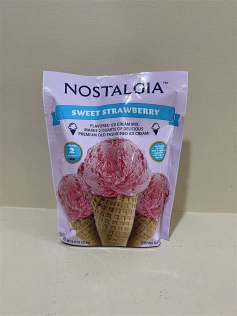 Nostalgia Strawberry Cr Me Ice Cream Mix Bag Oz Ea Makes Quarts Lot