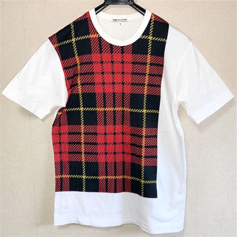 コムデギャルソン Comme Des GarÇons 路面店 Tシャツ チェック Tシャツ カットソー 半袖 袖なし