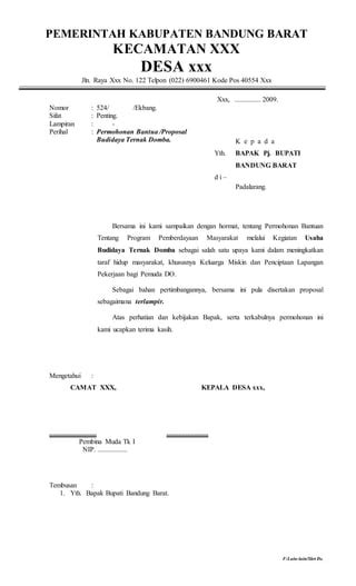 Proposal Ternakdomba PDF