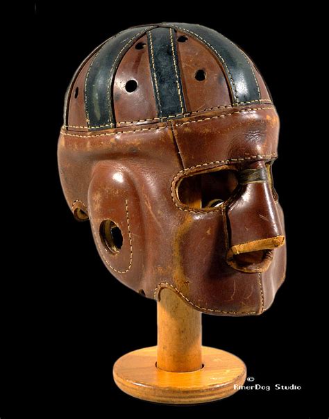 Vintage Executioner Leather Football Helment Photograph by Spencer Hall