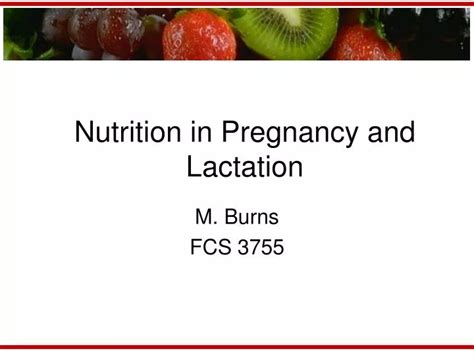 Ppt Nutrition In Pregnancy And Lactation Powerpoint Presentation