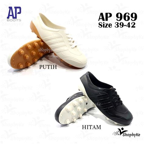 Jual Sepatu Karet Merk Ap Boots Multi Fungsi Ap Pul Bola Hitam Ap