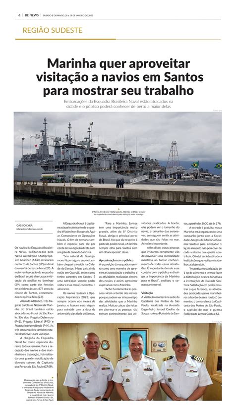 Sopesp Marinha quer aproveitar visitação a navios em Santos para