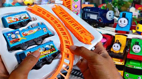 Unboxing Kereta Thomas And Friend Lokomotif Excavator Bus Tayo Dan