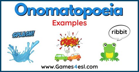 100+ Onomatopoeia Examples And Example Sentences | Games4esl ...