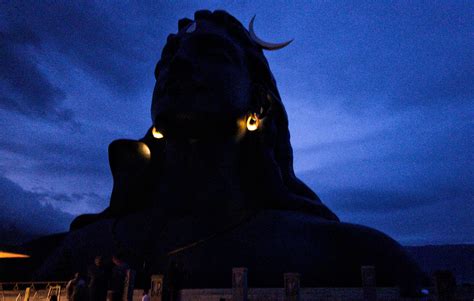 The 112ft Adiyogi Bust At The Isha Yoga Foundation On The Outskirts Of