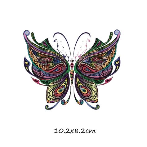 Butterfly Patch Iron On Appliques T Shirt Dresses A Level Washable Heat Transfer Stickers