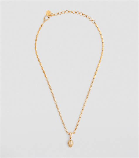 Shay Yellow Gold And Diamond Halo Marquise Pendant Necklace Harrods Us