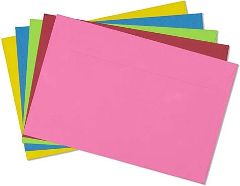 Colored Envelopes - 25 Pack, Assorted Colors