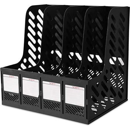 Desk File Organiser Kxf Sections Sturdy Desktop Plastic Magazine