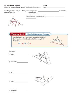 Fillable Online Midsegment of a TriangleDefinition, Formula & Length Fax Email Print - pdfFiller