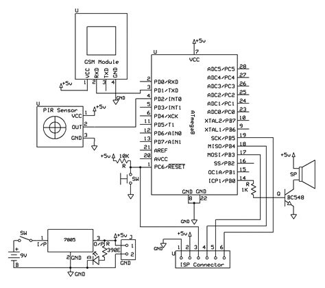 Pir Based Security System Circuit Diagram