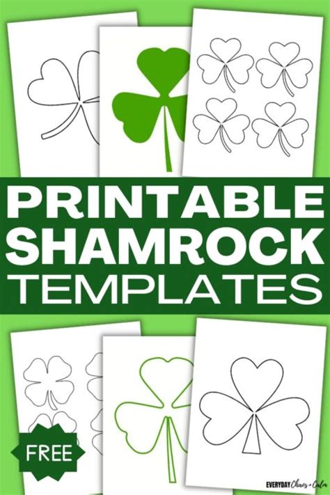 Free Printable Shamrock Templates