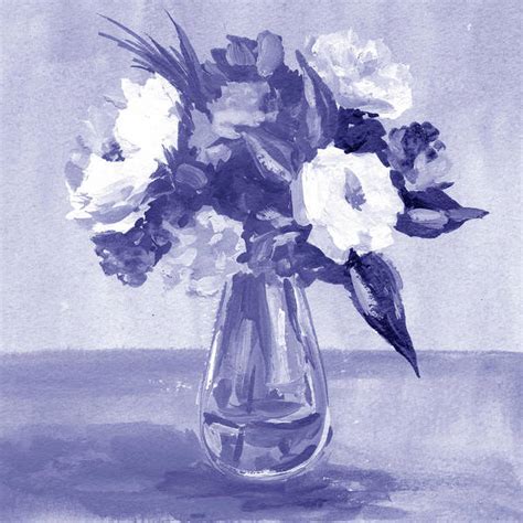 Monochromatic Flower Painting