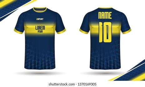 Football Shirt Template Stock Vector (Royalty Free) 1370169305 ...