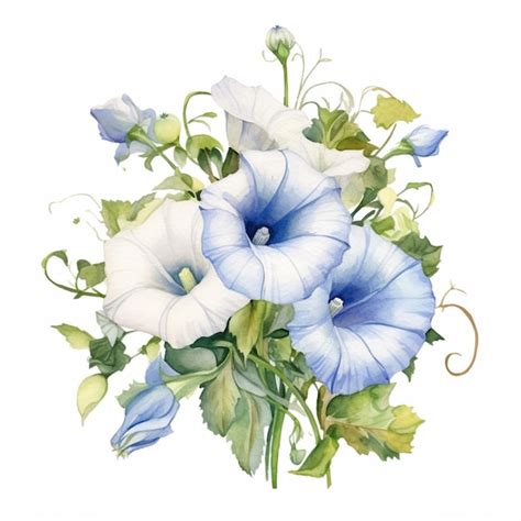 Premium AI Image A Watercolor Painting Of A Bouquet Of Flowers With