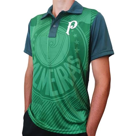 Camisa Palmeiras Verde Polo Símbolo Effect Escura Oficial SPR