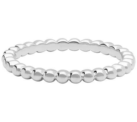 Elyse Ryan Sterling Silver Beaded Eternity B And Ring QVC