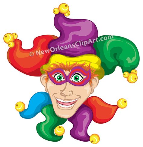 Mardi Gras Jester Clip Art Black And White