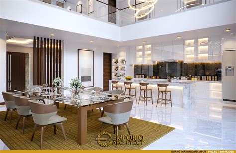 Desain Ruang Makan Dan Dapur Rumah Modern 2 Lantai Bapak Didi Di