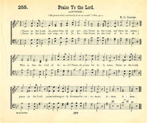 Notes Of Triumph For The Sunday School 255 Praise Ye The Lord Oh