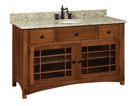 60 Single Bathroom Vanity Cabinet From Dutchcrafters Amish Furniture