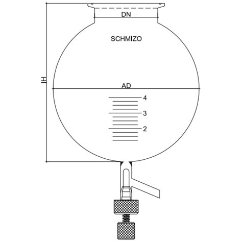 Rundkolbengef Ss Mit Bodenauslauf Schmizo Swiss Scientific Glass