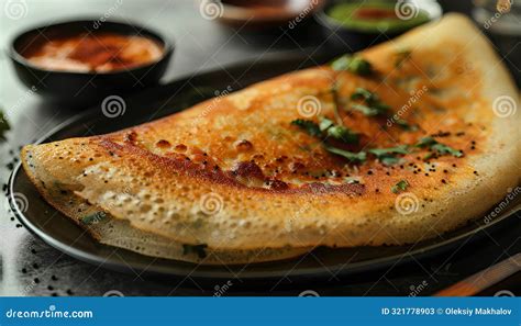 Dosa Sambar and Chutney, on a Table,Indian, Kerala, Morning Stock ...