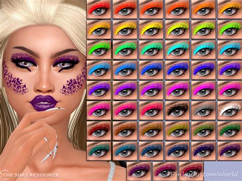 The Sims Resource Makeup Set N Rave Solids Eyeshadow