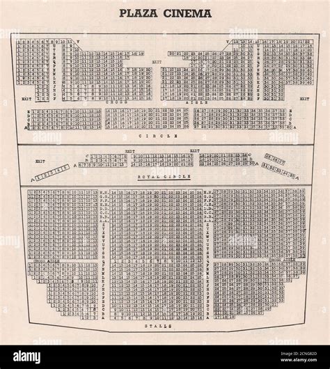 PLAZA CINEMA now VUE PICCADILLY Lower Regent Street vintage seating plan 1937 Stock Photo - Alamy