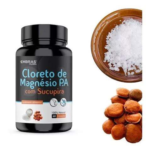 Cloruro de magnesio PA con sucupira 500 mg 60 cápsulas Embrasflora