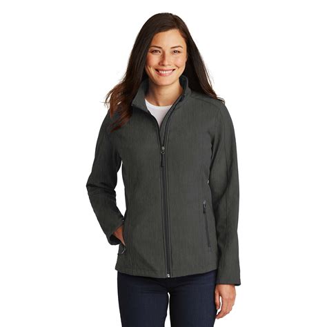 Port Authority L317 Ladies Core Soft Shell Jacket Black Charcoal