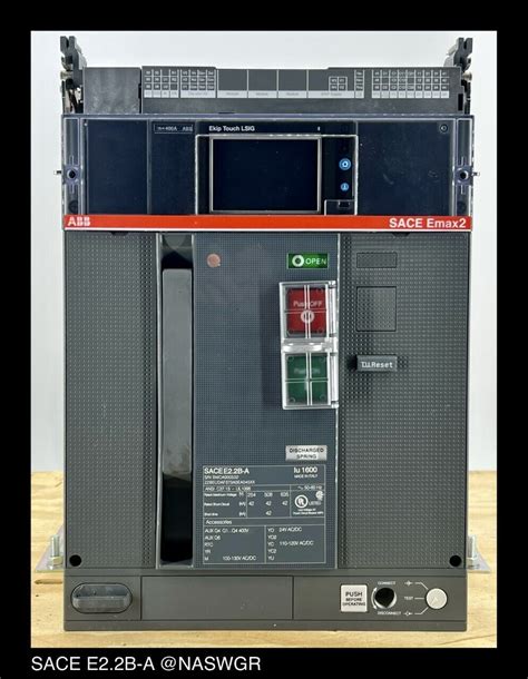 Abb Sace Emax E B A Circuit Breaker Lsig Trip Unused