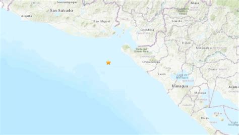 Se Registra Un Sismo De Magnitud 5 3 Cerca De La Costa De Nicaragua