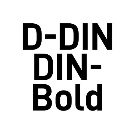 D Din Din Bold Free Fonts On